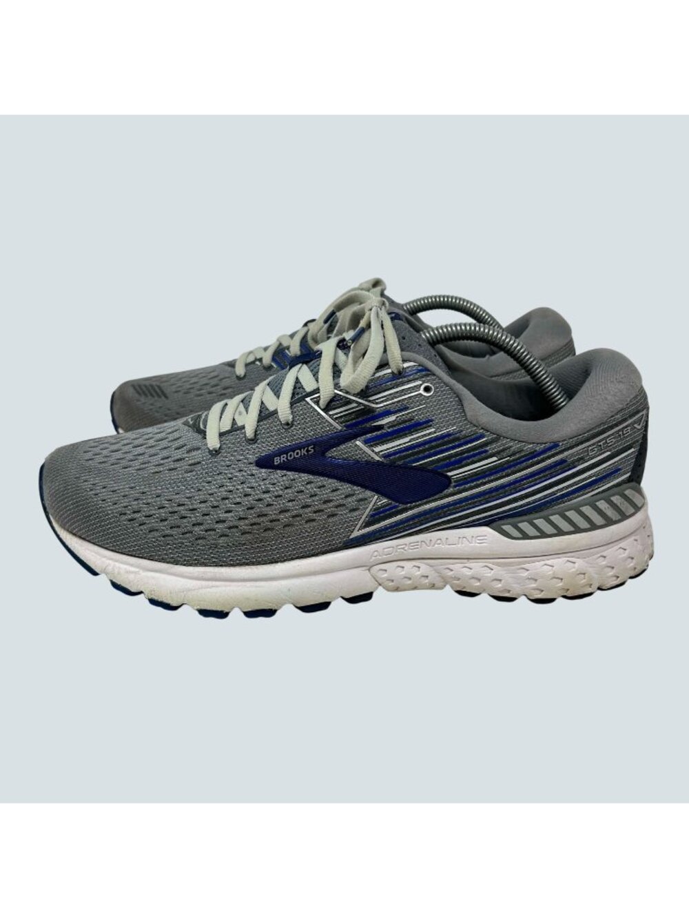 Brooks Adrenaline GTS 19 Men’s 10.5 Gray Blue Running Shoes Sneakers